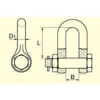 エスコ 13.5ton 強力型シャックル EA638NC-12 1個（直送品）