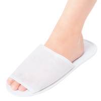 スマイル 使いきり不織布スリッパ（使い捨て不織布スリッパ） 約24～27cm ホワイト 1セット（10足入）