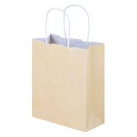 手提げ紙袋　丸紐　パステルカラー　スーパー業務用パック　イエロー　SS　1セット（900枚：300枚入×3箱）　スーパーバッグ  オリジナル