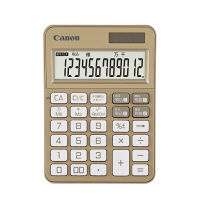キヤノン 12桁 W税ミニ卓上電卓 KS-125WUC-GD ゴールド 1個