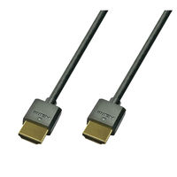 Vodaview HDMIケーブル スリムタイプ（直径4.5mm） 1m HDMI[オス]-HDMI[オス] ブラック VV-HDMI010AA-S-B 1本