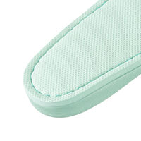 レザー風外縫いスリッパ M グリーン 1箱（20足入）