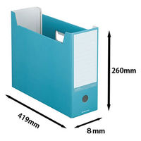 コクヨ　ファイルボックス　＜NEOS＞　A4ヨコ　背幅102mm　ターコイズブルー　A4-NELF-B　1冊