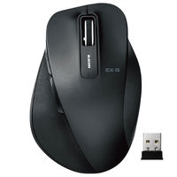 ワイヤレスマウス 静音 無線 2.4GHz 5ボタン ブルーLED Mサイズ ブラック M-XGM10DBSBK エレコム 1個（直送品）