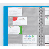 リヒトラブ(LIHIT LAB.) AQUA DROPs 名刺帳交換式 青（ブルー） A5043-8