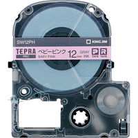 テプラ TEPRA PRO【純正】テープ スタンダード 幅12mm ベビーピンクラベル(グレー文字) SW12PH 1個 キングジム