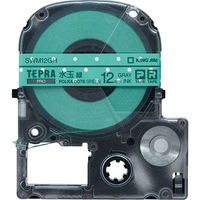 テプラ TEPRA PRO【純正】テープ スタンダード 幅12mm 水玉緑ラベル(グレー文字) SWM12GH 1個 キングジム