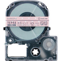 テプラ TEPRA PRO【純正】テープ スタンダード 幅12mm 水玉ピンクラベル(グレー文字) SWM12PH 1個 キングジム