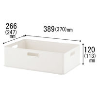 収納ケース squ+インボックスM ホワイト NIBーMWH サンカ