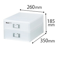 Like-it（ライクイット） A4ファイルユニット2段 ホワイト MX-52W ライフモジュール 吉川国工業所