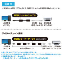サンワサプライ USB延長ケーブル 20m KB-USB-R220（直送品）