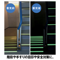 エルティーアイ 高輝度蓄光テープ アルファ・フラッシュ 幅10mm×長さ1m巻 1巻 AF1001