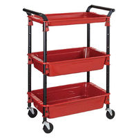 TRUSCO ツールワゴンロイヤル（浅型1段+深型2段タイプ） 赤色 TWR-4（R） 1台 トラスコ中山
