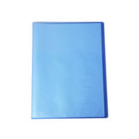 テージー クリアファイル 固定式20ポケット 10冊 A4タテ 透明表紙 ブルー　マイホルダー