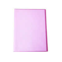 テージー クリアファイル 固定式20ポケット 10冊 A4タテ 透明表紙 ピンク　マイホルダー