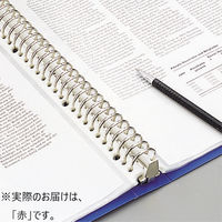 リヒトラブ 交換式（差替式）クリヤーブック 30穴 A4タテ 25ポケット 背幅35mm 赤（レッド） G3802-3 3冊