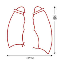 サンビー 人体図ゴム印 胸部13 JING-13 1個
