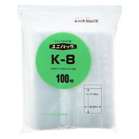 ユニパック（R）（チャック袋）　0.08mm厚　K-8　B4　280×400mm　1セット（500枚：100枚入×5袋）　生産日本社　セイニチ