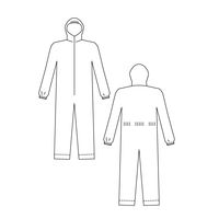 デュポン（TM）タイベック（r）製 続服 LL 1030D-LL アゼアス（直送品）