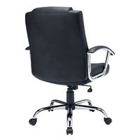 サンワサプライ　ローバックバックRレザーチェア　オフィスチェア　肘付　ブラック　SNC-L10K　1脚