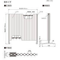 タチカワブラインド　アコーデオンスクリーンBタイプNO6101 レッド　幅1000mm×高さ900mm　（直送品）