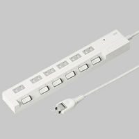 サンワサプライ 節電エコタップ(2P・6個口・3m) TAP-S17-3 1個