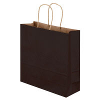 手提げ紙袋　丸紐　ベーシックカラー　こげ茶　M　1箱（300枚）　スーパーバッグ  オリジナル