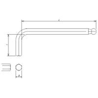 トラスコ中山 TRUSCO ボールポイント六角棒レンチ 対辺10.0mm GXB100 1本 125-2747