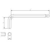 トラスコ中山 TRUSCO ボールポイント六角棒レンチ 対辺1.5mm GXB15 1本 125-2666
