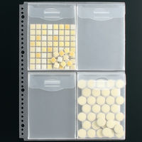 アスクル　モノイレリフィル　A4タテ　30穴　ハードタイプ　リング式ファイル用ポケット　マチ付　4ポケット　15枚  オリジナル