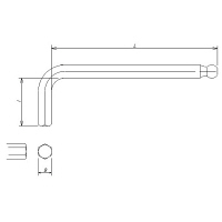 トラスコ中山 TRUSCO ボールポイント六角棒レンチ 対辺4.0mm GXB40 1本 125-2704