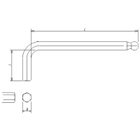 トラスコ中山 TRUSCO ボールポイント六角棒レンチ 対辺12.0mm GXB120 1本 125-2755