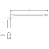 トラスコ中山 TRUSCO ボールポイント六角棒レンチ 対辺2.0mm GXB20 1本 125-2674