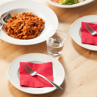 溝端紙工印刷　カラーナプキン　4つ折り　2PLY　イタリアンレッド　1セット（200枚：50枚入×4袋）  オリジナル