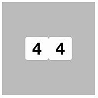 リヒトラブ　ナンバーラベル（モノクロ）　ロールタイプ　「4」　HK751R-4　1ロール（300片入）