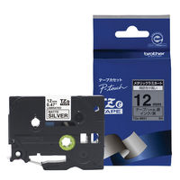 ピータッチ テープ スタンダード 幅12mm 銀マットラベル(黒文字) TZe-M931 1個 ブラザー