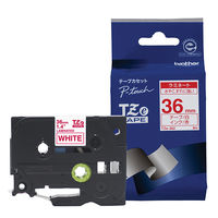 ブラザー ピータッチ テープ 幅36mm 白ラベル(赤文字) TZe-262 1セット(2個)