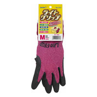 【天然ゴム背抜き手袋】 ショーワグローブ ライトグリップ No.341 レッド M 1双