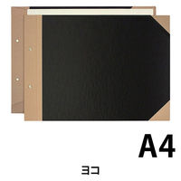 プラス　とじ込表紙　A4ヨコ　220×307mm　2穴　FL-007TU　77186　1袋（10組入）