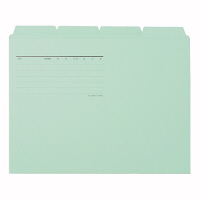 プラス　カットフォルダー　マチなし　4山　ブルー　FL-064IF　87235　1セット（40枚：4枚入×10袋）