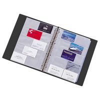 リヒトラブ　リクエスト　名刺帳　500名用　黒　ヨコ入れ　G8802-24　1セット（3冊：1冊×3）