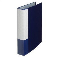 プラス　スーパーエコノミークリアーファイル　A4タテ　80ポケット　ネイビー　FC-128EL　88451　1箱（10冊入）