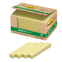 スリーエム(3M) ポストイット ふせん 付箋 再生紙 75mm×12.5mm イエロー 1箱（40冊入） 5602-Y