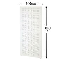 トーカイスクリーン MSパネル 高さ1830mm×幅900mm 有孔ボードタイプ ホワイト MSY-1809WH 1枚 日本製  フック付き