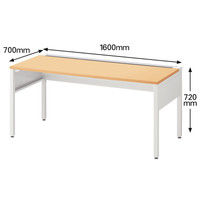 イトーキ（ITOKI）　サリダLFデスク　平机　引出し無し　ナチュラル　幅1600×奥行700×高さ720mm　1台（2梱包）