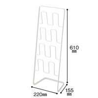 山崎実業　スリッパラック　ホワイト　4足用　幅220×奥行155×高さ610mm 1台