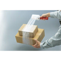 「現場のチカラ」司化成工業 ミニストレッチフィルム　厚さ15μ　幅100mm×長さ250m巻　本体セット　 1セット  オリジナル