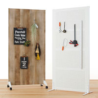 トーカイスクリーン MSパネル 有孔ボードパネル 固定脚付き 幅900×高さ1830mm ホワイト 1台（3梱包）日本製 フック5個付き パーテーション