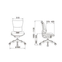 エルゴヒューマン スマート オフィスチェア 3Dファブリックメッシュ 肘無し グリーン/KMD34 EHS KMD34 GN 1脚