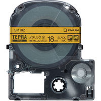 テプラ TEPRA PRO【純正】テープ スタンダード 幅18mm メタリック 金ラベル(黒文字) SM18Z 1個 キングジム